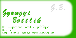 gyongyi bottlik business card